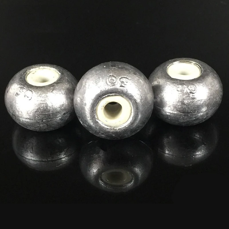 1PC 25g 30g 40g 50g 60g 80g Lead Sinkers With Ceramic Material Fishing