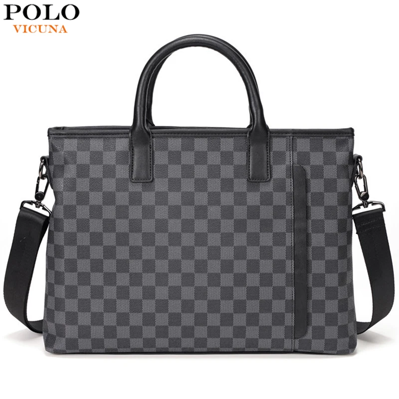 

VICUNA POLO Business Leather Bags For Man Brand Large Capacity Men's Briefcase Bag Travel Sling Shoulder Bags Male Handbag