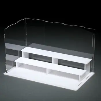 

2 /3 Steps Clear Acrylic Display Case Countertop Box Dustproof Cube Organizer