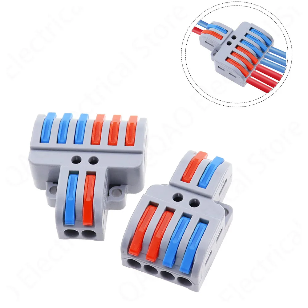 

5/10pcs/Lot SPL-42/62 Mini Fast Wire Connector Universal Wiring Cable Connector Push-in Conductor Terminal Block DIY YOU