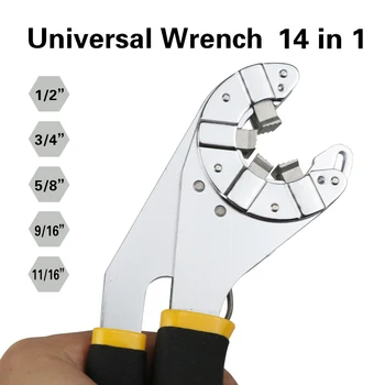 Torque Adjustable Spanner Tool Mini Wrench Open Car Repair Universal Multifunctional Wrench 14 in 1 1/4 5/16 3/8 7/16 1/2 price for 1pc ratchet torque wrench 1 4 2 24n m 3 8 5 25n m professional torque wrench bike repair tool torque spanner tool