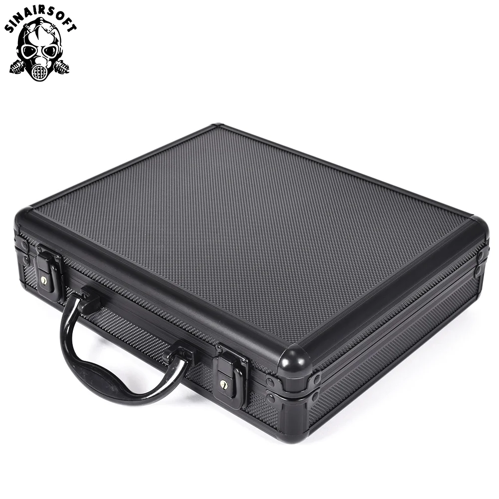 Tactical Aluminum Hard Pistol Case Gun Bag Case Padded Foam Lining for