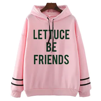 

Lettuce Be Friends Hoodiess Women Autumn Aesthetic Fashion Printed Hoodie Casual O-Neck Hoodies Tops Sweatshirt StreetWear