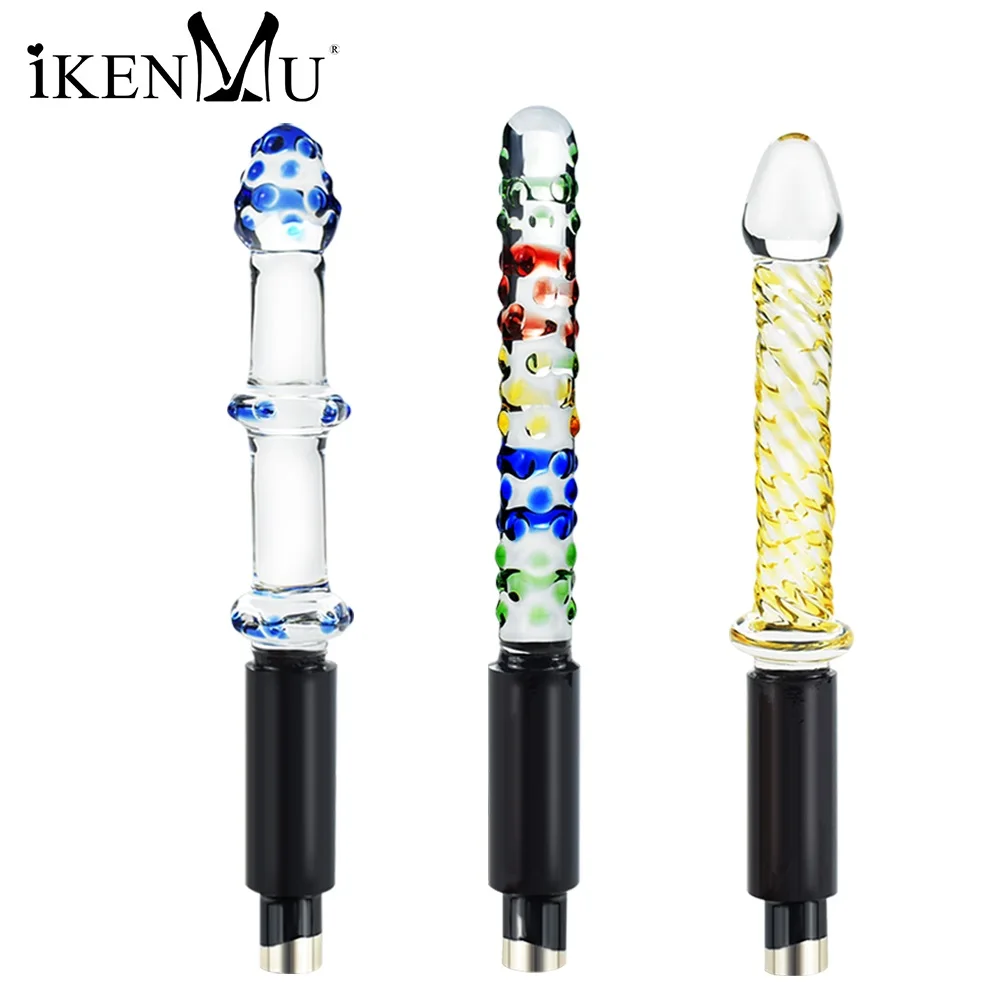 IKenmu 3XLR анальный фаллоимитатор секс-игрушка для секс-автомата прозрачные