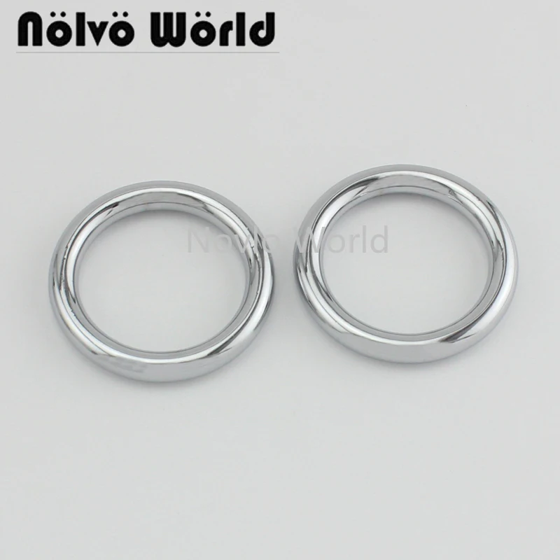 

2 pieces, inner width 32.6mm 1-1/4", chrome metal O ring handbag round ring die casting Alloy ring diy hardware accessories