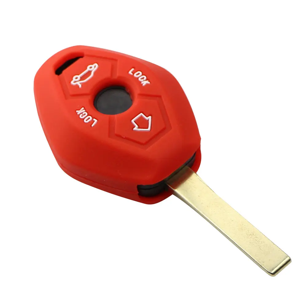 Silicon Car Remote Key Case Holder Cover Protector for BMW X3 X5 Z3 Z4 3 5 7 Series E38 E39 E46 E83 1998-2005 Key Accessories