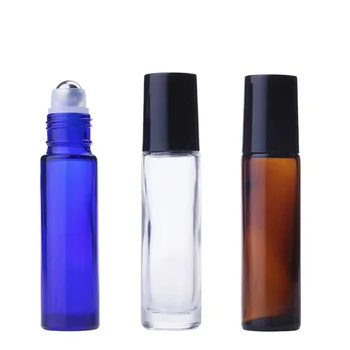 

10ml Glass Roll On Bottles with Stainless Steel Roller Ball for Essential Oil Aromatherapy Perfume WB2015