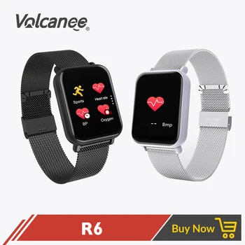 

New R6 Smart Watch Full Color Display Monitor Heart Rate Blood Pressure Waterproof Step Counter Sports Bracelet For Android IOS