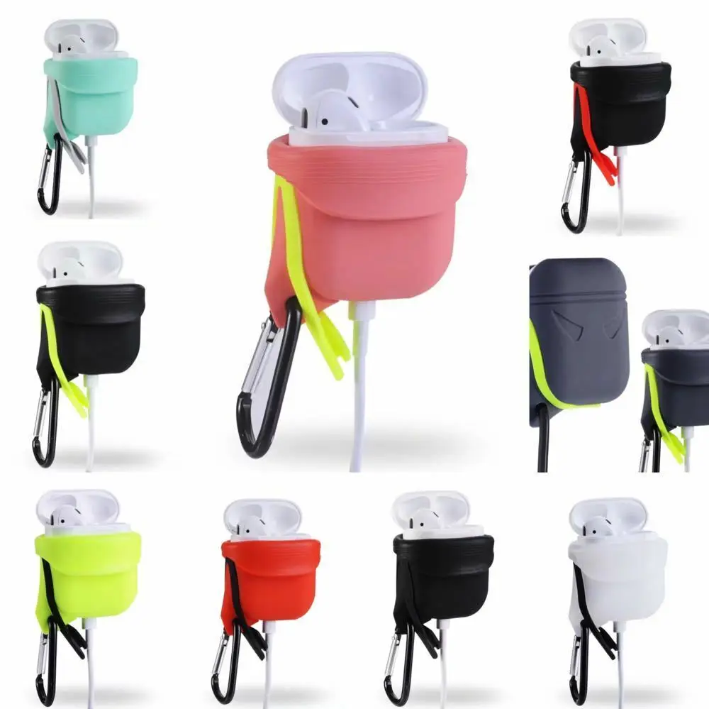 

Shockproof Silicone protector case Wireless Bluetooth Headphone Earphone Protector Box shell For Apple Airpods 1st gen/2nd gen