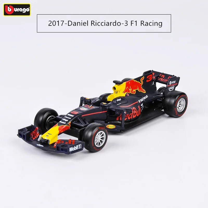 Бураго 1:43 2017 красный BULL RB13 металлический F1 брелок для автомобильных ключей
