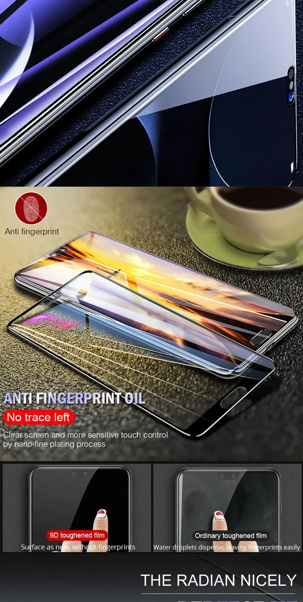 9D полное покрытие из закаленного стекла чехол HD протектор экрана для huawei P20 Lite Pro Nova 5T 5i Pro mate 30 Lite Honor 8X 8C 9X20 Pro