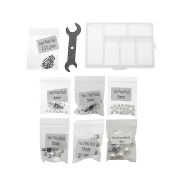 

1 Set Manual Beading Machine Clothes Cap Pearl Bead Rivet Craft For DIY Repair Lace Knit Hat Hair Tools