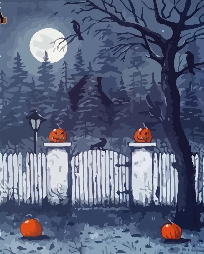 SZGD2193 AZQSD Раскраска по номерам DIY мультфильм Unframe украшение дома картина маслом по номерам на холсте наборы подарок на Хэллоуин - Цвет: SZGD2193