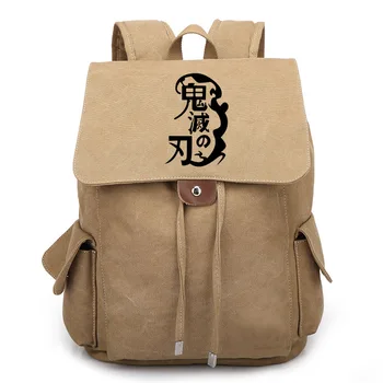 

Kimetsu no Yaiba Kamado Tanjiro Nezuko Drawstring Canvas Bag Cosplay Backpack Cartoon Shoulder Bag Rucksack Travel Laptop Bags