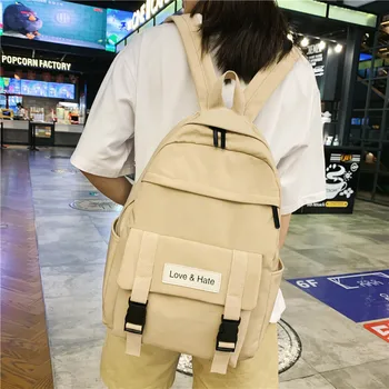 

New Style of High School and Junior High School Students'schoolbag Fashionable Nylon Shoulder Bag Cute Girl Backpack In 2019