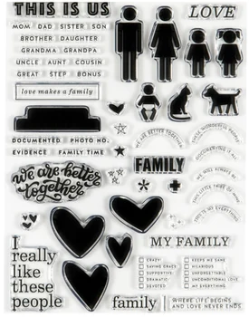 

family Clear Silicone Stamp / seal for DIY Scrapbooking / Album Decorative Clear Stamp Sheets A443