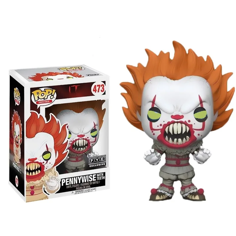 FUNKO POP крик призрак лицо клоун возвращая душа Стивен Кинг это пила Аниме Фигурка Виниловая фигурка детский подарок - Color: with box473