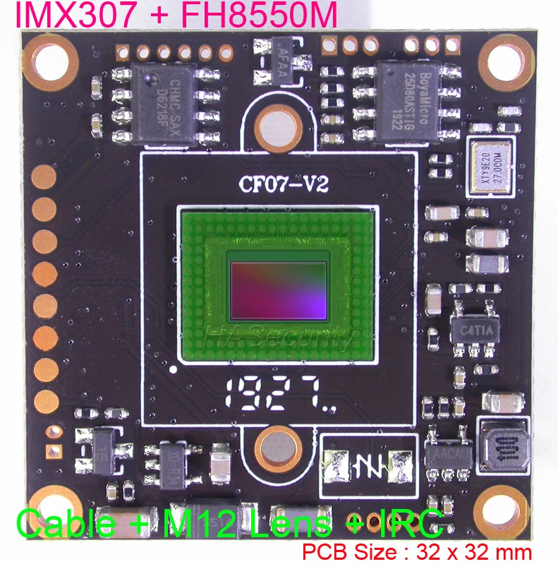 Печатная плата модуля камеры видеонаблюдения Sony STARVIS IMX307 CMOS FH8550 AHD-H (1080P 720P) / CVBS (D1)