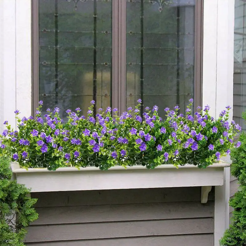 4 шт. искусственные растения, кустарники эвкалипта, искусственные ...