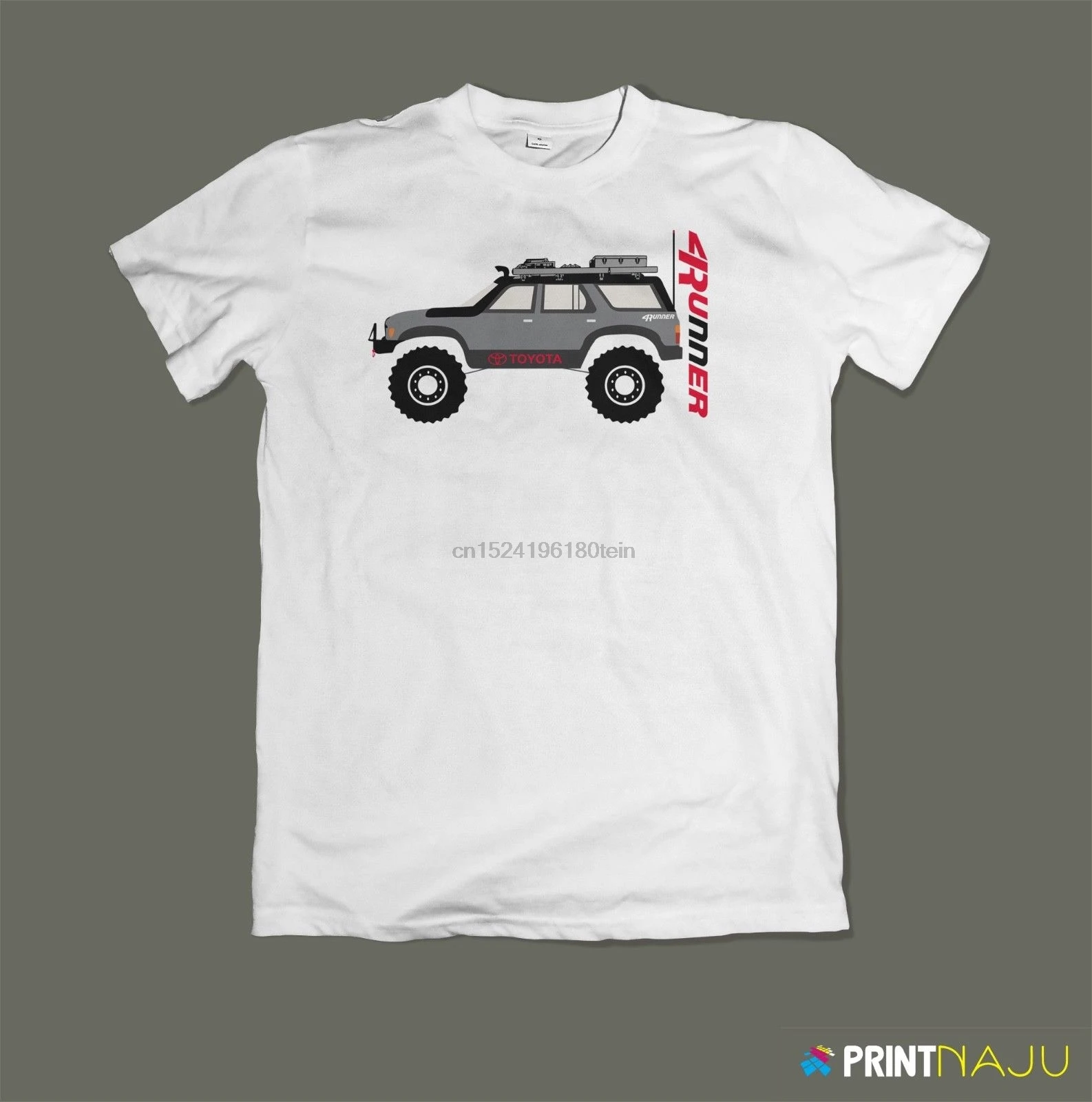 Toyota 4runner 2nd Generation Для мужчин футботка футболка с рисунком белого цвета | Мужская