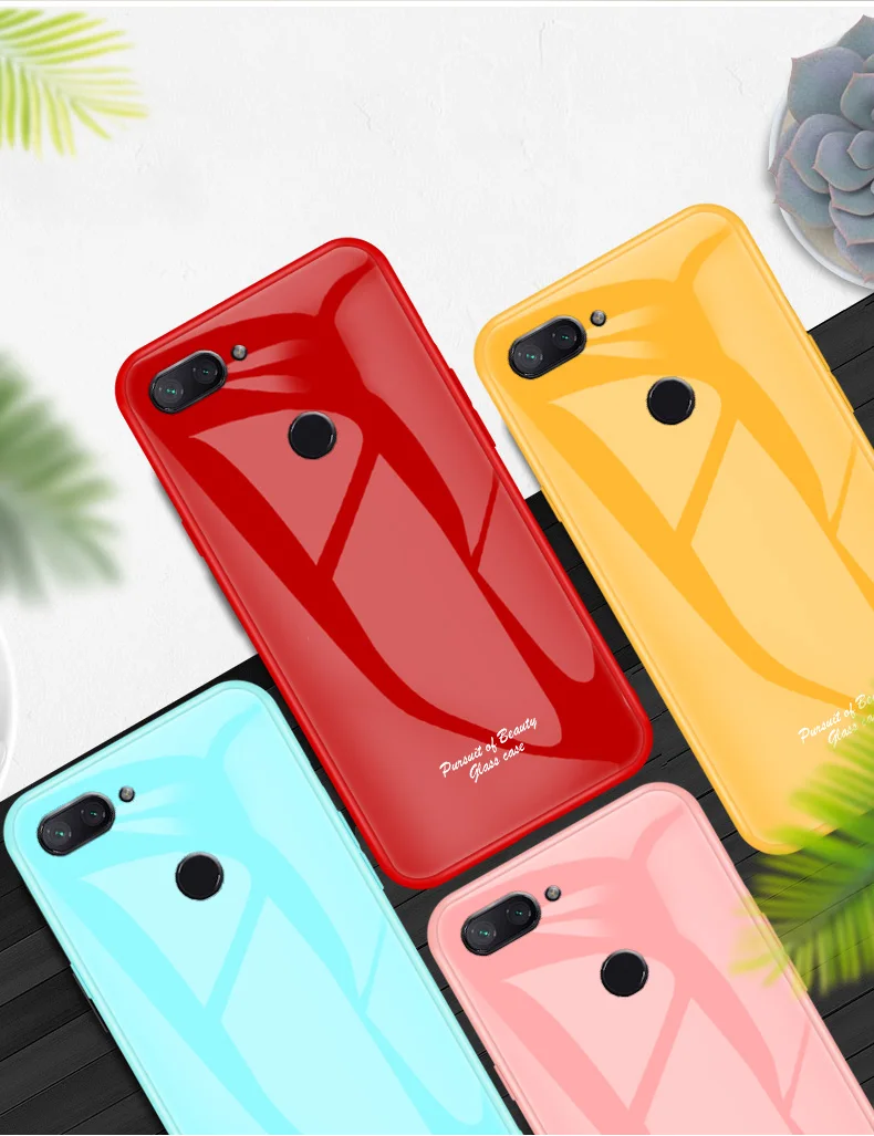 Macaron стеклянный чехол для Xiaomi Mi 8 Lite, Модный милый ударопрочный задняя крышка для Xiaomi Mi 8 Explorer, задняя крышка для телефона