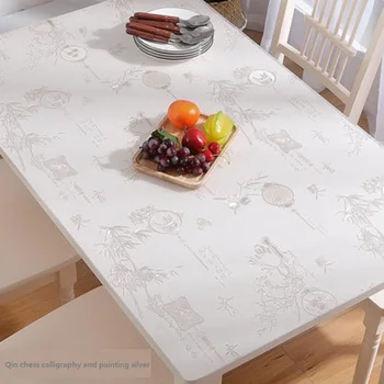 

Table coffee table pads colored plastic pvc crystal plate nordic waterproof oil-proof disposable wash ironing tablecloth
