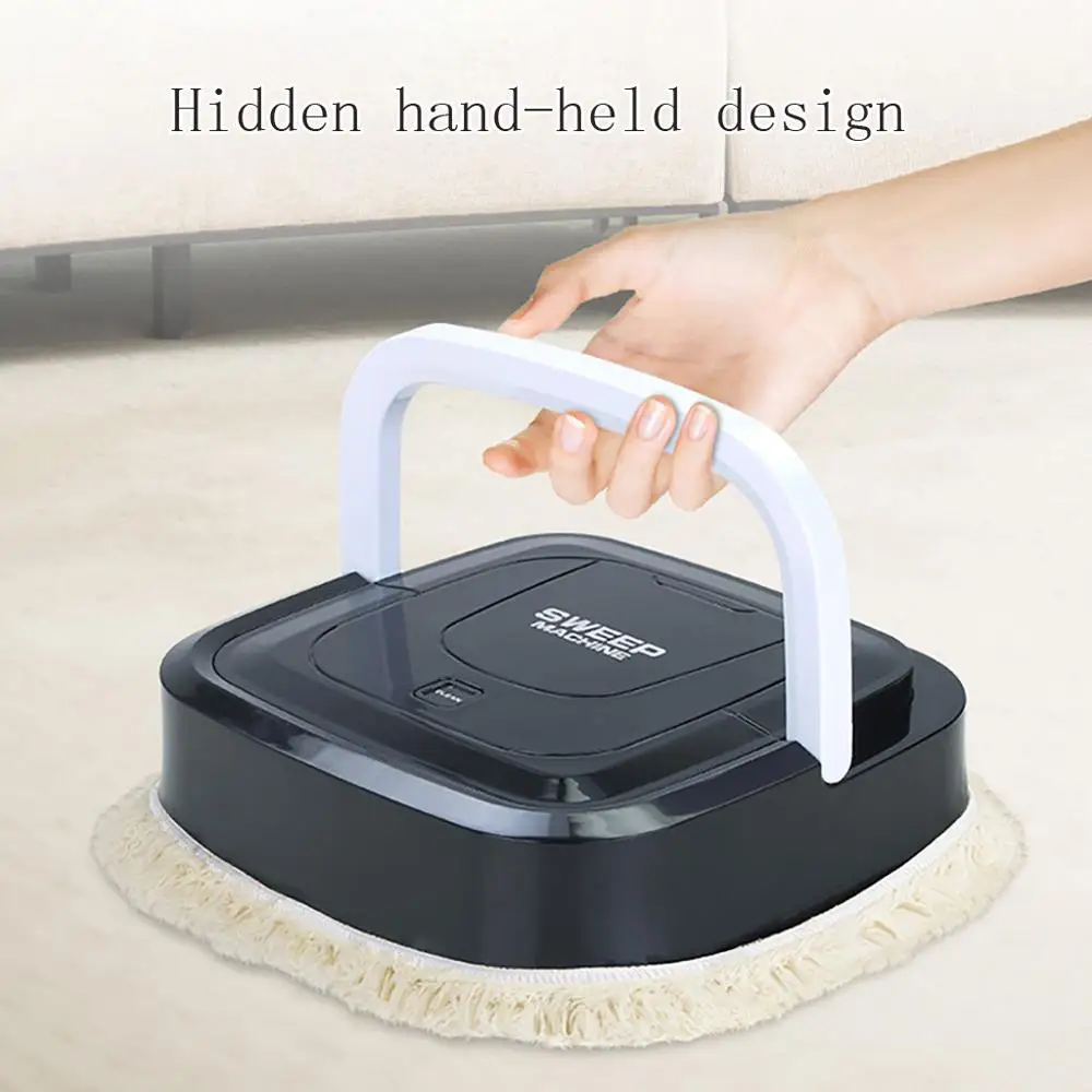 Mopping Machine Robot Clean Robotic Black Red Square Auto Automatic Robot Home Cleaning Guard Mop Household Cleaning Machine