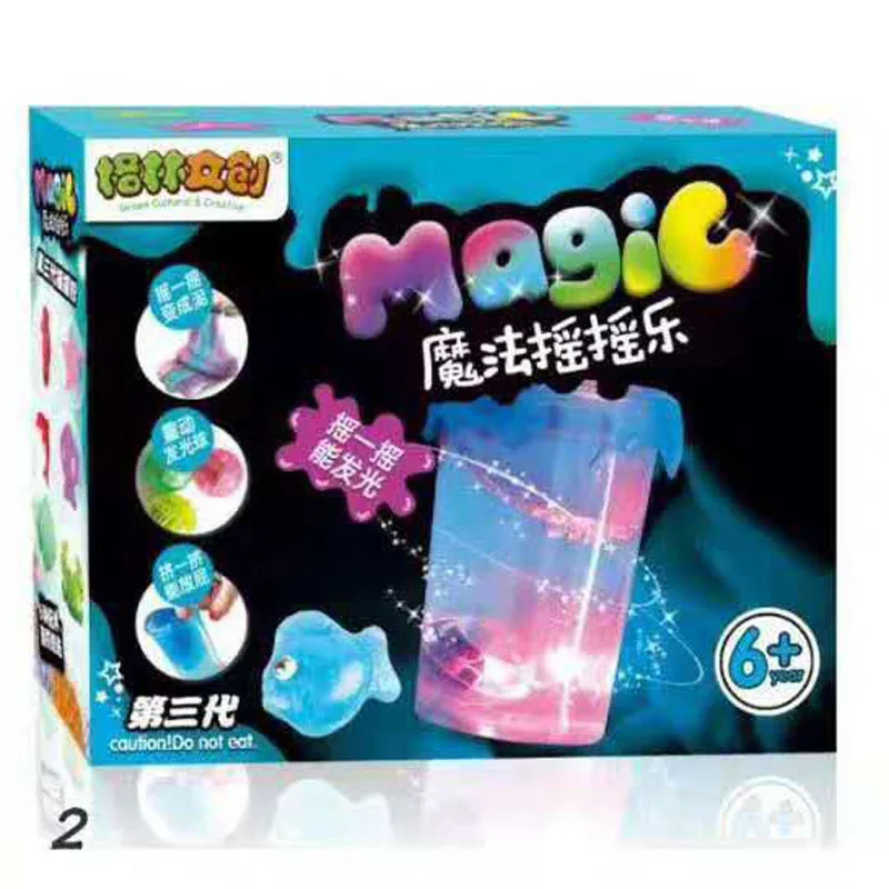 Douyin Магия Hokey Pokey Кристалл грязи детей DIY слизи материал коробка набор тык грязи звук пердеж грязи