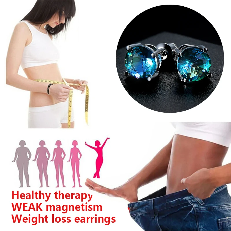 1 Pair Slimming Earrings Lose Weight Body Relaxation Massage Slim Ear Studs Patch
