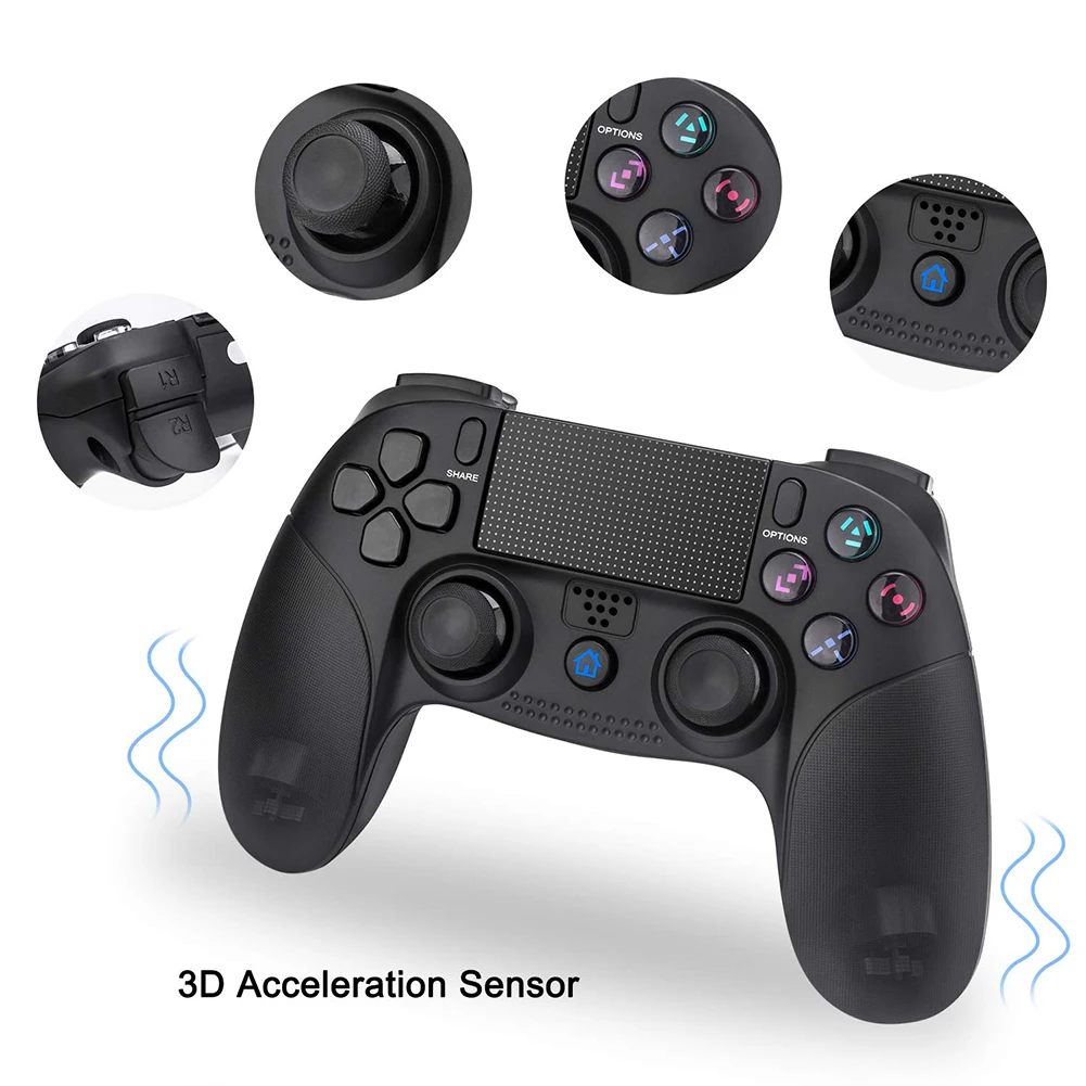 Проводной черный аксессуары Bluetooth стабильный сигнал светодиодный Джойстик контроллер USB прочный двойной вибрации трогательный геймпад