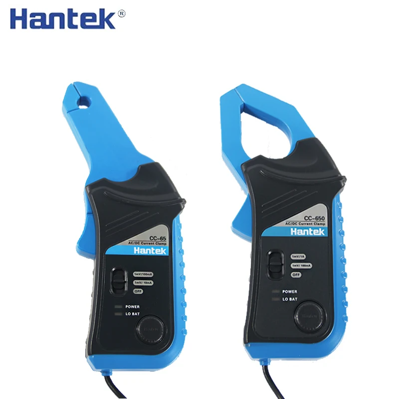 

Hantek Oscilloscope AC/DC Current Clamp Probe CC-65 CC-650 20KHz/400Hz Bandwidth 1mV/10mA 65A/650A with BNC Plug CC65 CC650