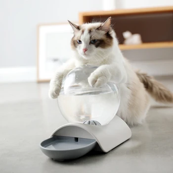 

Kawaii Round Ball Large Capacity Automatic Drinking Bowl for Cats Dog Kitten Puppy Water Container Home Pet Supplies