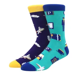 Premium Combed Cotton Novelty Food Pattern Crew Socks - Fun & Funky Long Tube Design (5)