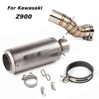 

For Kawasaki Z900 Slip on Motorcycle Exhaust Muffler Tail Tube Middle Link Connect Pipe 245MM 300MM