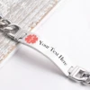 Medical Alert ID Stainless Steel Bracelet DIABETES EPILEPSY ALZHEIMER'S ALLERGY SOS  Jewelry Free Engraving 6