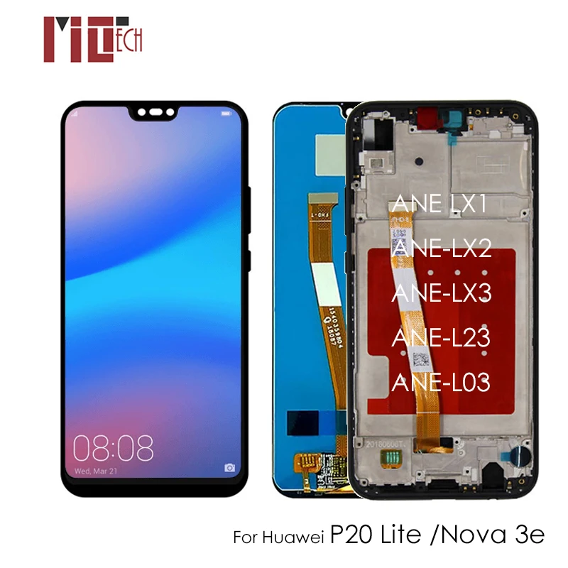 

5.84'' LCD Display For Huawei P20 Lite ANE-LX1 ANE-LX3 ANE-L23 Touch Screen Digitizer LCD For Huawei Nova 3e Full Assembly