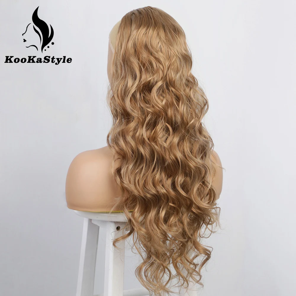 Ponytail-Extensions Drawstring Synthetic Aisi Beauty Pieces Wavy Clip-In for Women Long