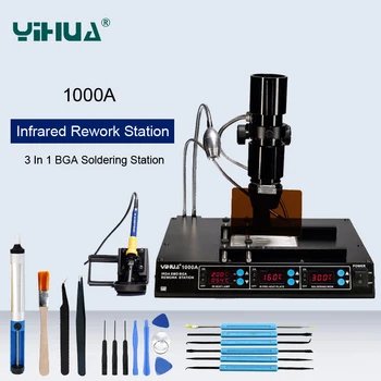

YIHUA Infrared BGA Rework Station 3 In 1 Lead-Free Soldering Station Motherboard Repair Soldering Iron Desoldering Station