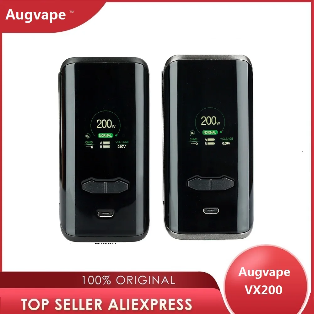 En Ligne Cigarette électronique originale Augvape VX200 boîte Mod puissance par double vaporisateur Vape batterie 18650 Vs glisser 2 Luxe Nano Luxe Mod