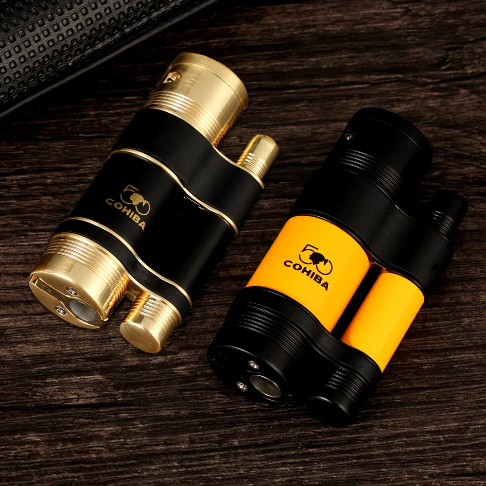 COHIBA Новинка Карманная Зажигалка сигарета бутановый фонарь зажигалки аксессуары