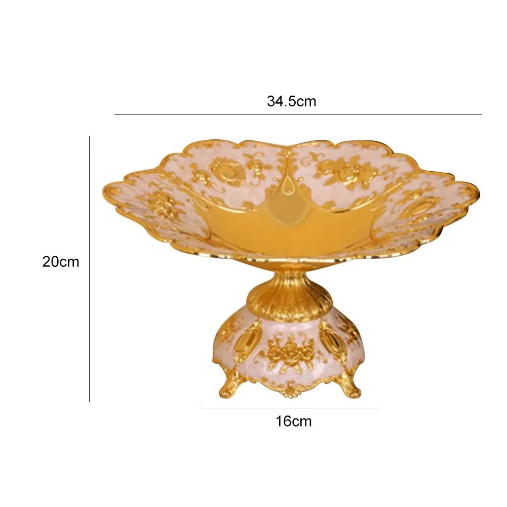 European Style High Grade Alloy Snack Organizer Dish Metal Plate For Melon Fruit Snack Storage Plate