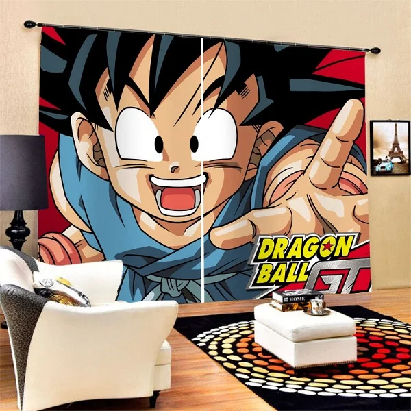 Custom Anime Dragon Ball Blackout Curtains Bedroom Livingroom Home Window Drapes 2 Panels for Kids Boys Home Decor Dropshipping - Цвет: Color-1