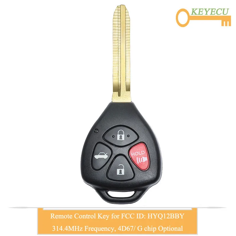 KEYECU пульт дистанционного управления автомобильный ключ для Toyota Camry 2007 2008 2009 2010 2011