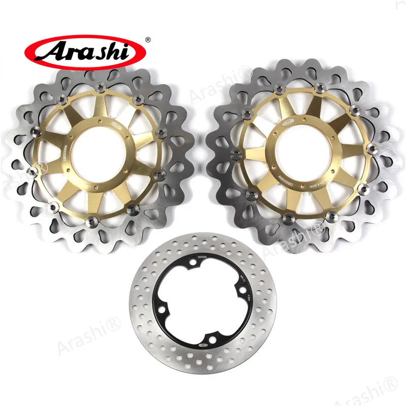 Араши 1 комплект для HONDA CBR1000RR 2008 2009 2010 2011 2012 2013 2015CBR 1000 RR ЧПУ передний тормозной диск и задний тормозной диск ротор - Цвет: Gold Front Rear