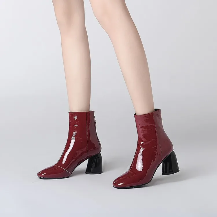 

Tanariya New Arrival Shoes woman Boots women Winter 2019 thick heel women's cowhide boots