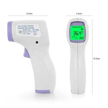 

Body Thermometer Contactless Precise Infrared Thermometer Forehead Thermometer Generic Fast Tri-Color Backlight Baby/Adult Home