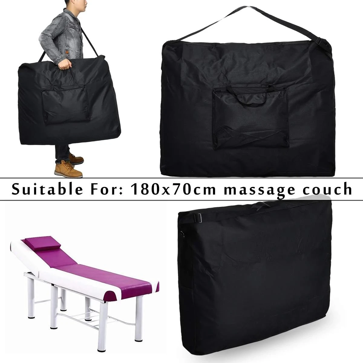 Foldable Carrying Bag folding massage table for 180x70cm Massage Table Bed Sturdy Oxford Cloth Waterproof Storage Backpack Thicken Stor
