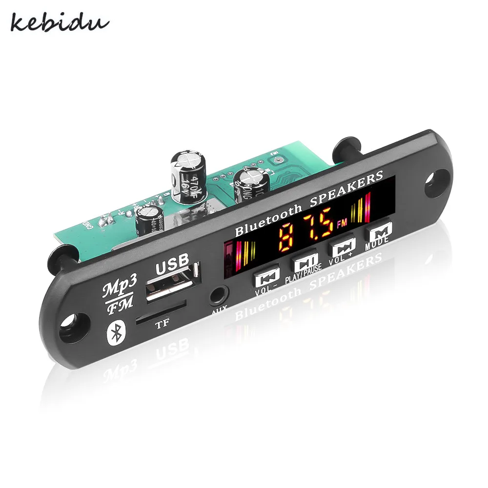 Manos Libres MP3 Player 6W 50W amplificador decodificador de 5V 12V 18V Bluetooth 5,0 FM Radio para compatibilidad con FM TF USB AUX grabadoras