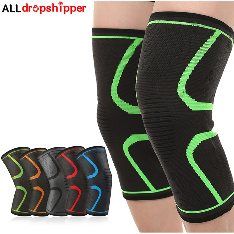 

1Pcs Elastic Knee Pads Nylon Sports Fitness Kneepad Protective Gear Patella Brace Knee Support Run Basketball Sport Accessories