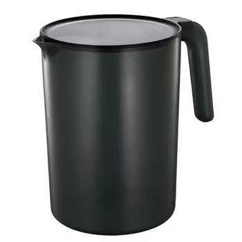 

1Pc 2000ML Plastic Beverage Kettle Heat Resistant Cold Water Jug Juice Pitcher with Handle(Black)